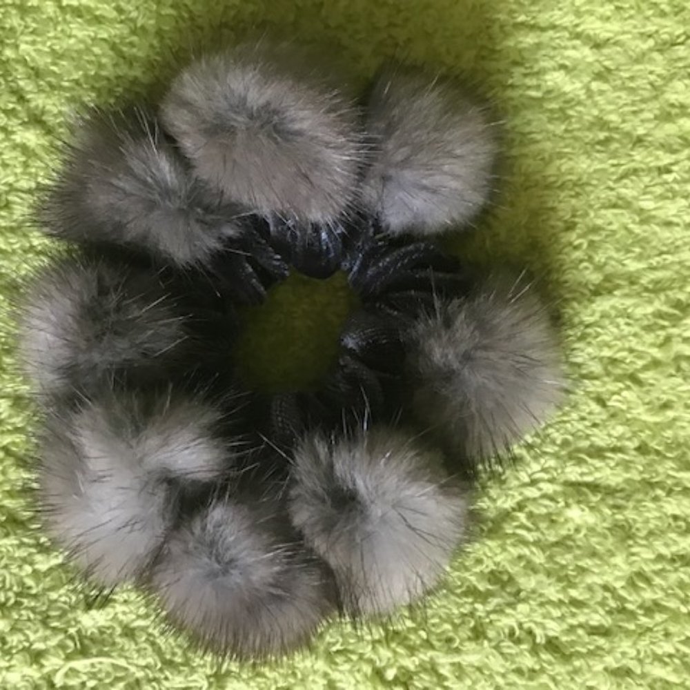 Tasha Ponytail Holder Mink Fur Hair Accessory